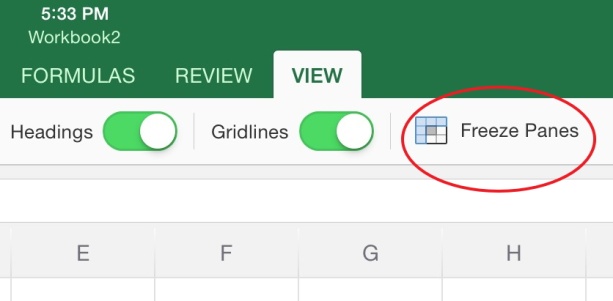 How to Freeze Columns and Rows in Microsoft Office for iPad
