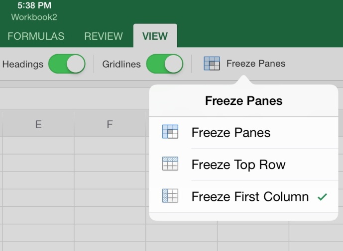 How to Freeze Columns and Rows in Microsoft Office for iPad