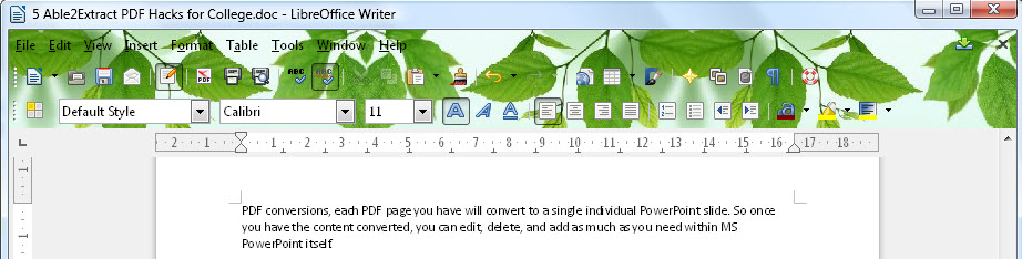 LibreOffice 4.0: Personalized GUI