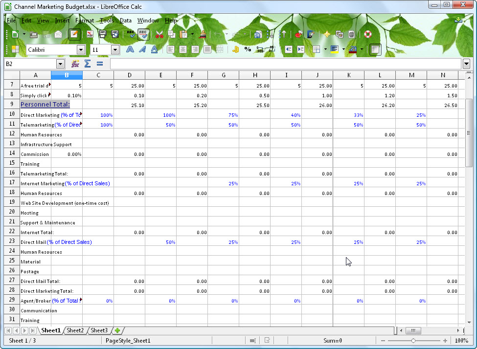 libreoffice budget template