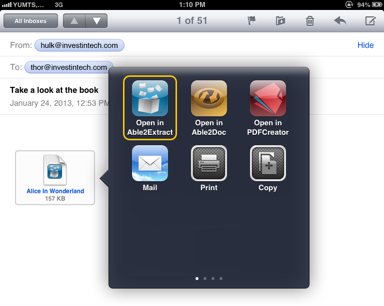 Investintech Mobile Apps: Open In Able2Extract On iOS