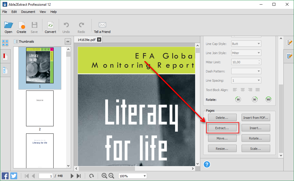 Extrair PDF em Able2Extract