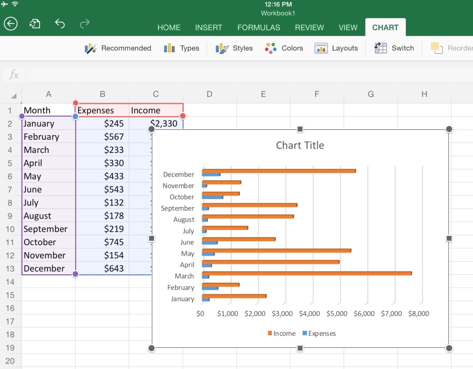 how to create graphs in excel