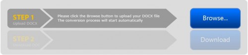 DOC to DOCX Converter Interface
