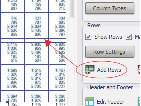 PDF to Excel Add Rows