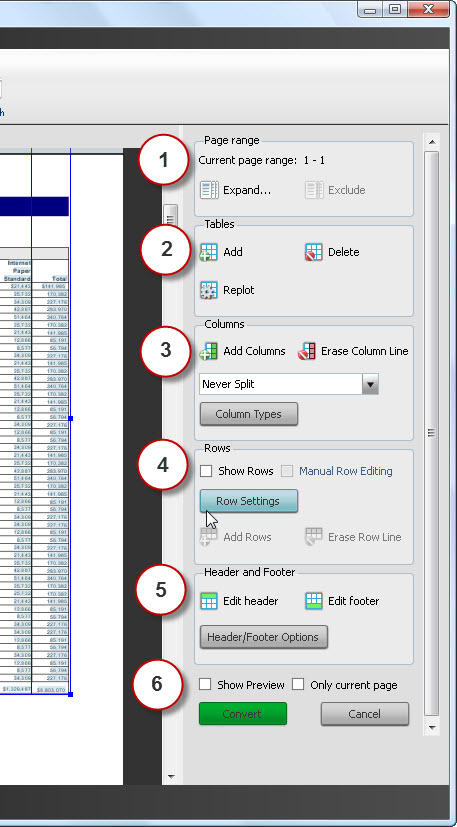 PDF to Excel