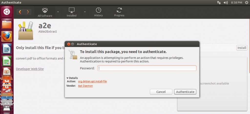 Authorizing Able2Extract Installation