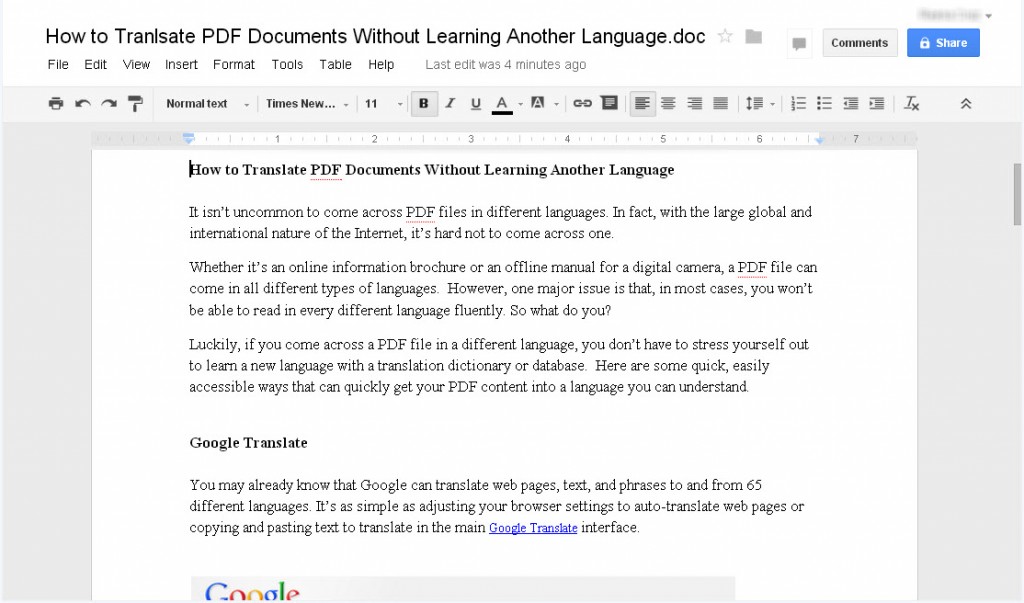 Editing OpenOffice in GoogleDocs