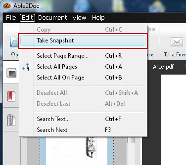 Take Snapshot feature in Able2Doc