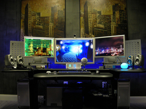 Computer desktop workspace setup