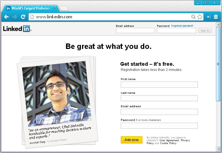 Joining LinkedIn