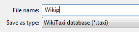 Naming your WikiTaxi Database