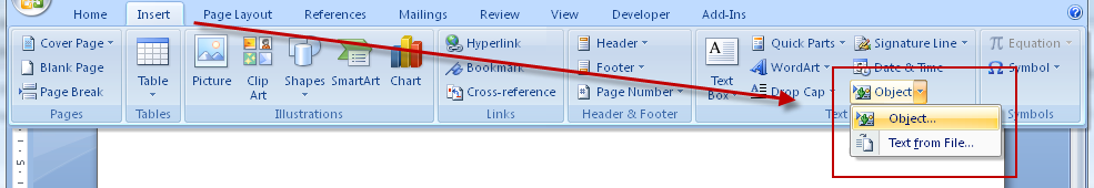 how to insert pdf content into word