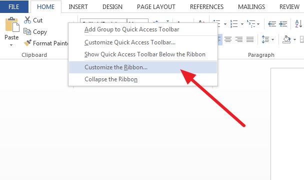 microsoft word toolbar toggle