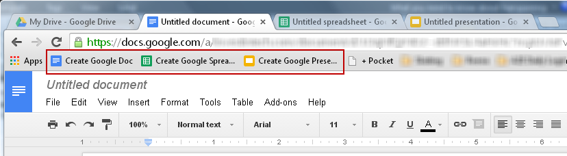 Creating Google Docs Instantly