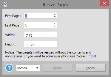 Adjusting PDF Page Dimensions