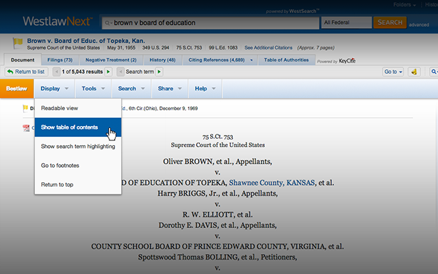 WestlawNext Research Toolbar