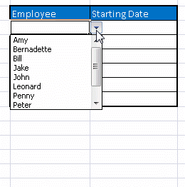 Dropdown List In Excel