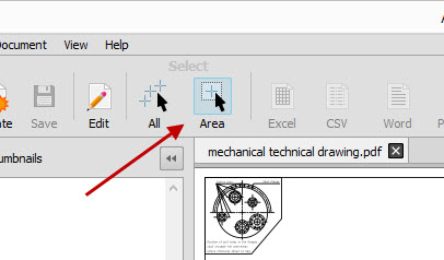 Selecting PDF Drawing Content