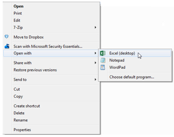 Opening CSV In Excel