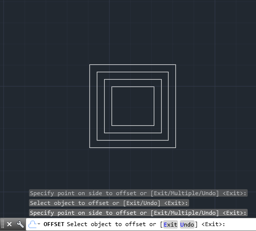 Using AutoCAD Offset