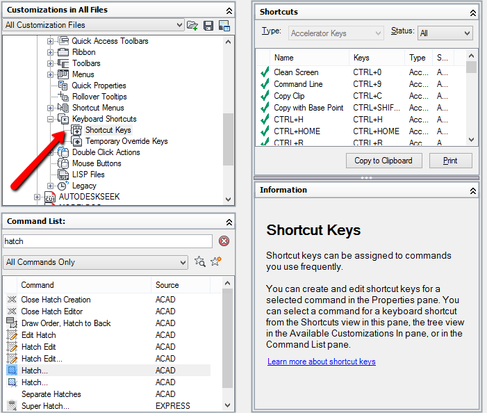 AutoCAD Shortcut Keys