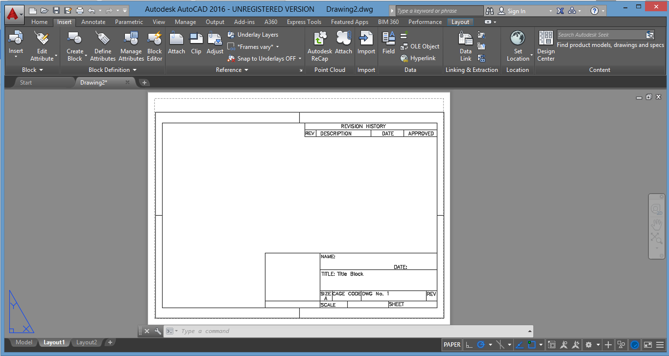 autocad update block