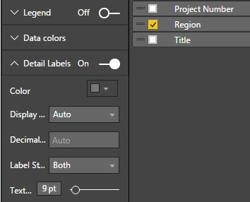 Selecting PowerBI Detail Labels