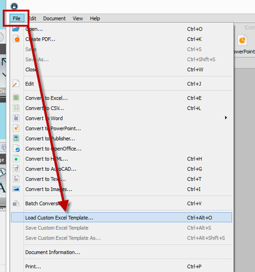 Loading Custom Excel Templates