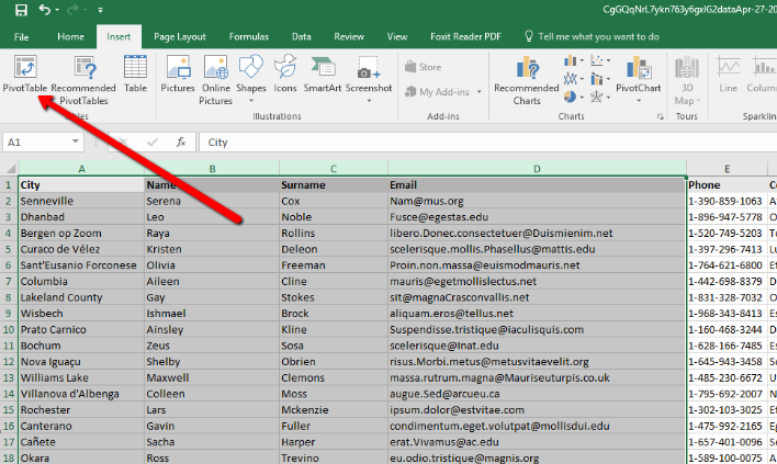 make excel pivot chart