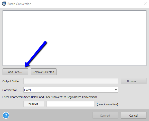 Adding Files To Batch Conversion