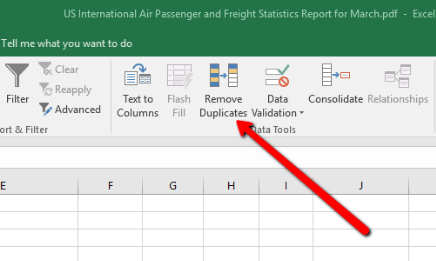 Removing Duplicate Excel Data