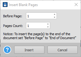 Adding Blank PDF Pages