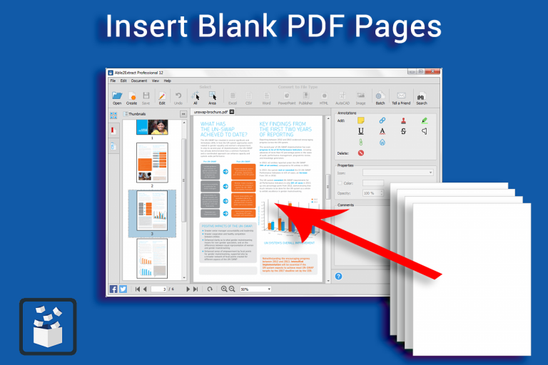 How to insert blank pages into your pdf