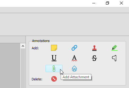 Location of the Attachment Icon