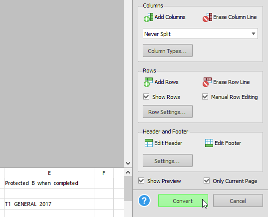 Fine-tuning Custom PDF to Excel Conversion