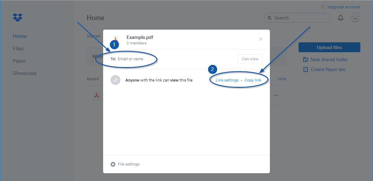 Attaching PDF into Email through DropBox