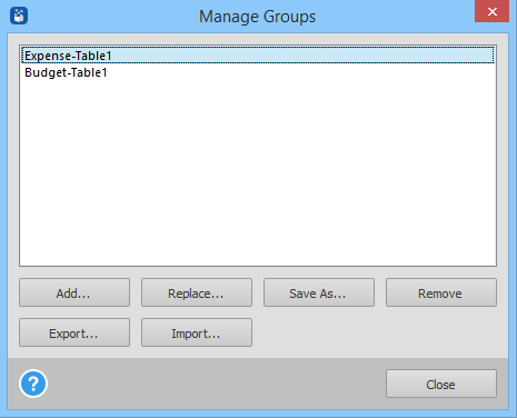 manage groups options