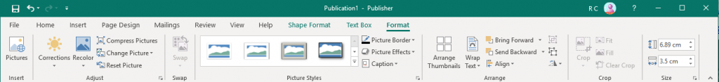 Adding pictures in MS Publisher