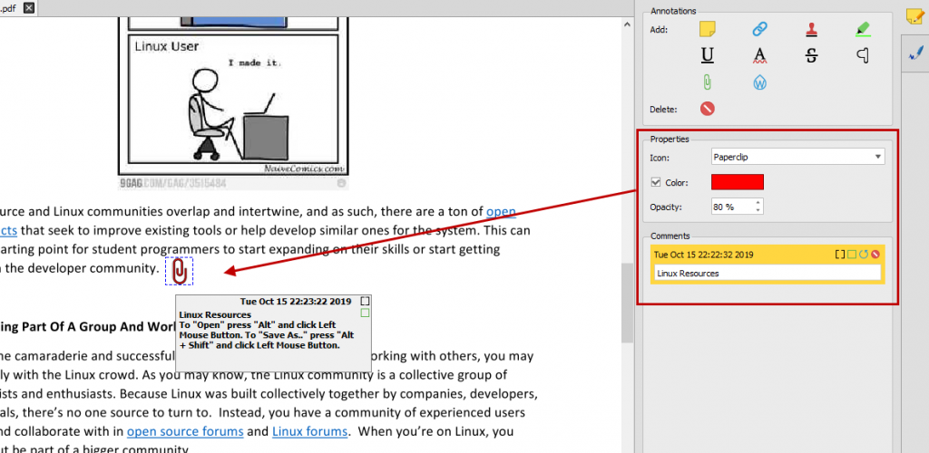 Customizing and formatting PDF attachments