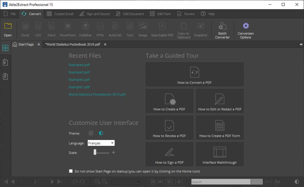 Able2Extract 15 Dark Theme