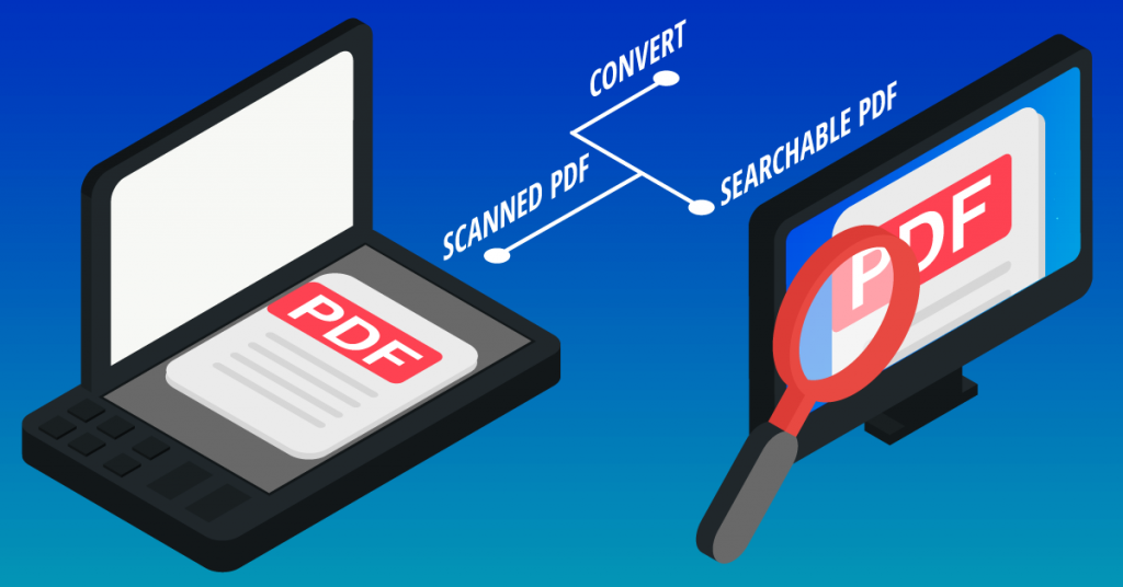 How to convert scanned PDF to searchable PDF file