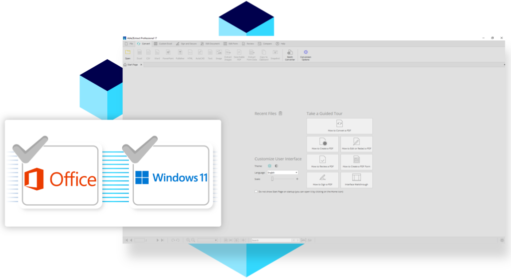 Able2Extract 17 is compatible with Windows 11 and MS Office 2021